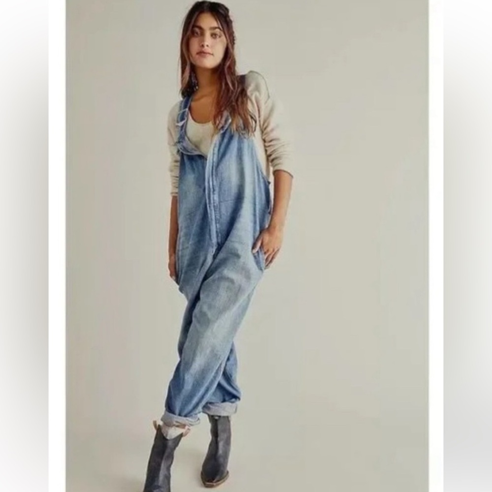 We the free| Hunter denim overalls